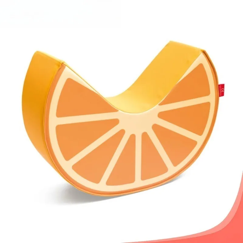 Orange Shaped Baby Rocker Soft Foam Seat Toddler Chair Safe Indoor Kids Play Furniture