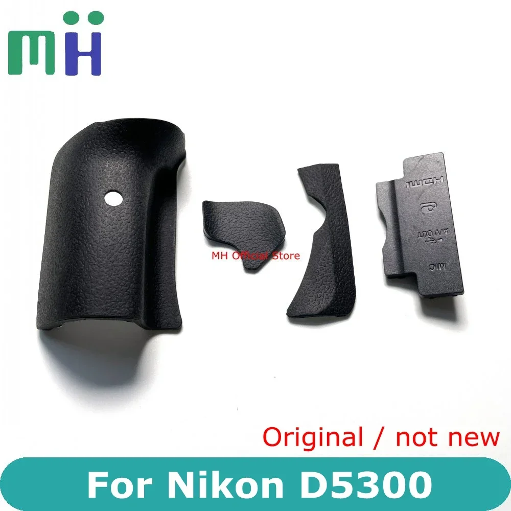 Original For Nikon D5300 Body Rubber Grip / Side / Rear Thumb / USB Cover Camera Replacement Replace Spare Part