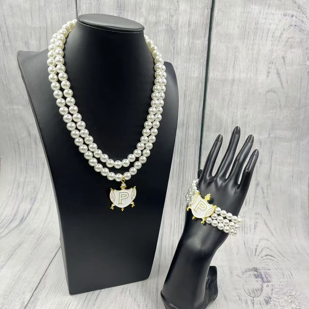 Topvekso Rho نادي نسائي SGR فيلو اللؤلؤ قلادة متعدد الطبقات بيان مجوهرات طويل المختنق #6