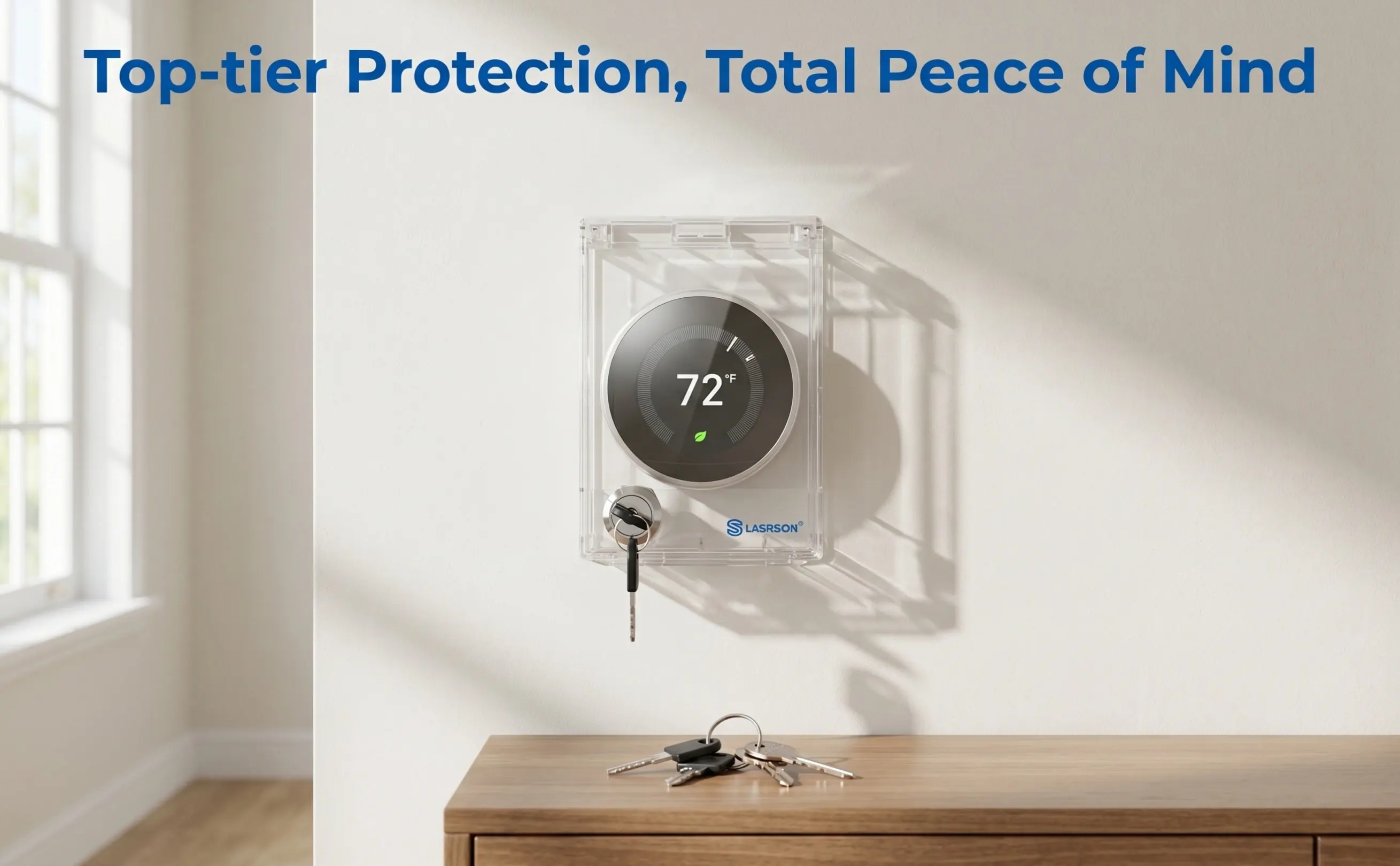 2Pcs Lockable Air Conditioner Switch Cover Transparent Wall Panel Protector Child Safety Waterproof Switch Guard Cover