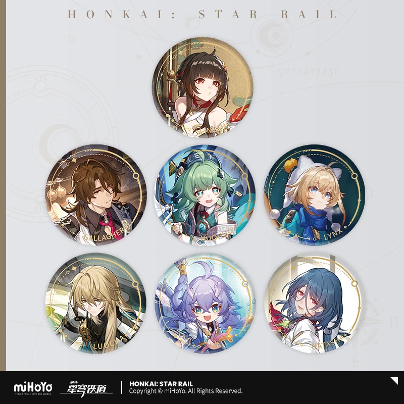 Honkai-insignia de hojalata de riel de estrella miHoYo, versión oficial genuina, Anime Bailu Natasha, personaje, muñeca, decoración de Cosplay, regalos de navidad