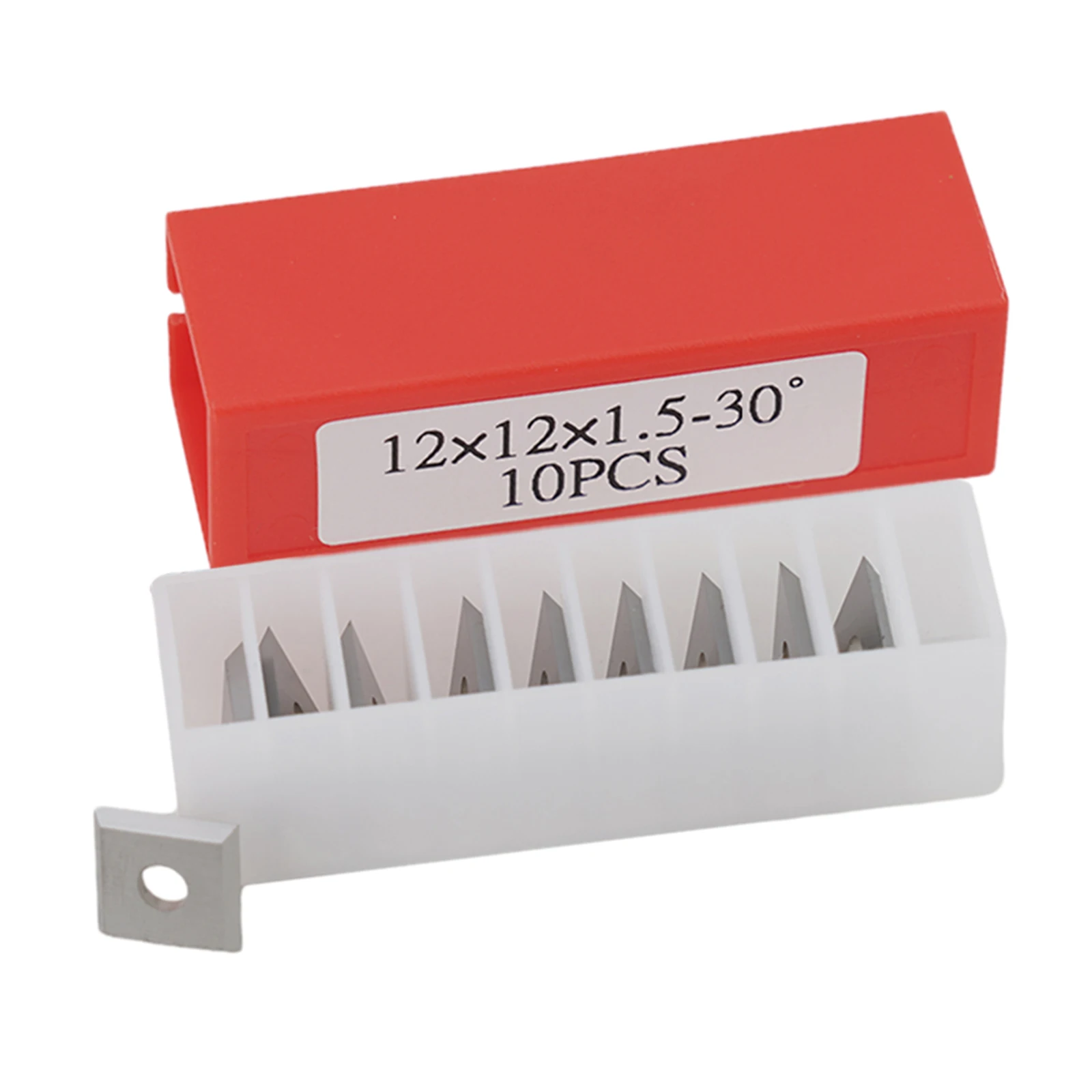 10pcs Carbide Inserts Square Corners Carbide Inserts 4 Edges 12x12x1.5mm For Woodworking Power Tools Replacement Accessories