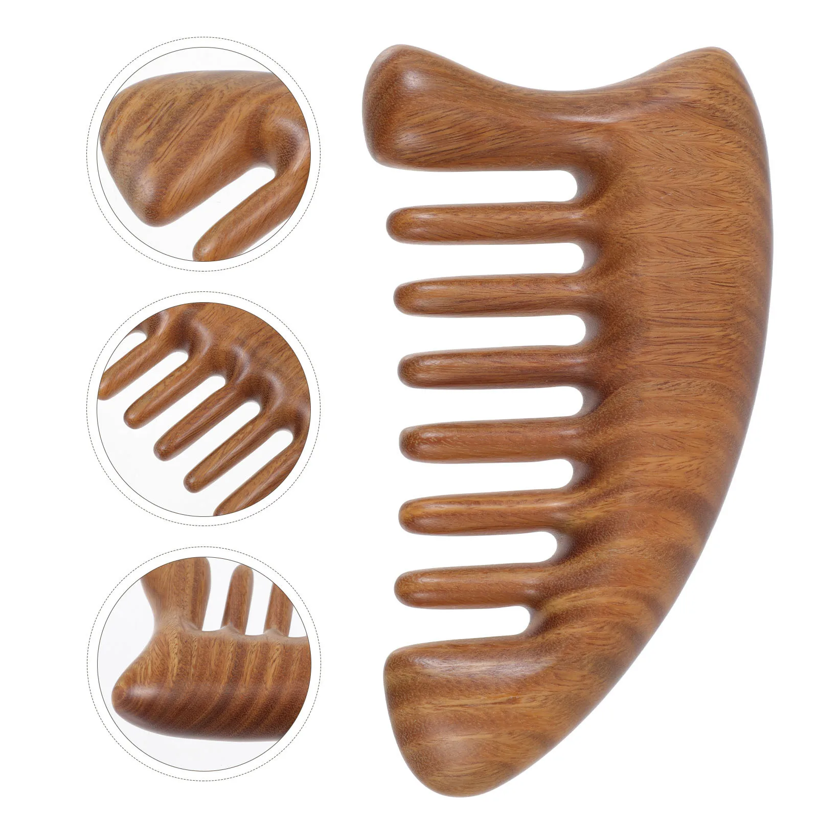 

1Pcs Premium Wooden Massage Comb Small Lightweight Durable Scalp Massager Antistatic Combing Tool for Family Friends Assorted