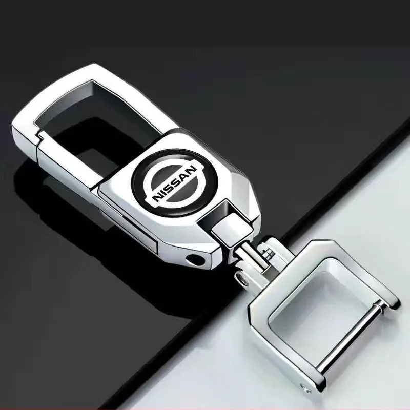 Car Logo Stying 3D Metal Key Rings Keychain For Nissan X-trail Qashqai Note Juke Sentra Patrol Leaf Car Key Chain Accessories