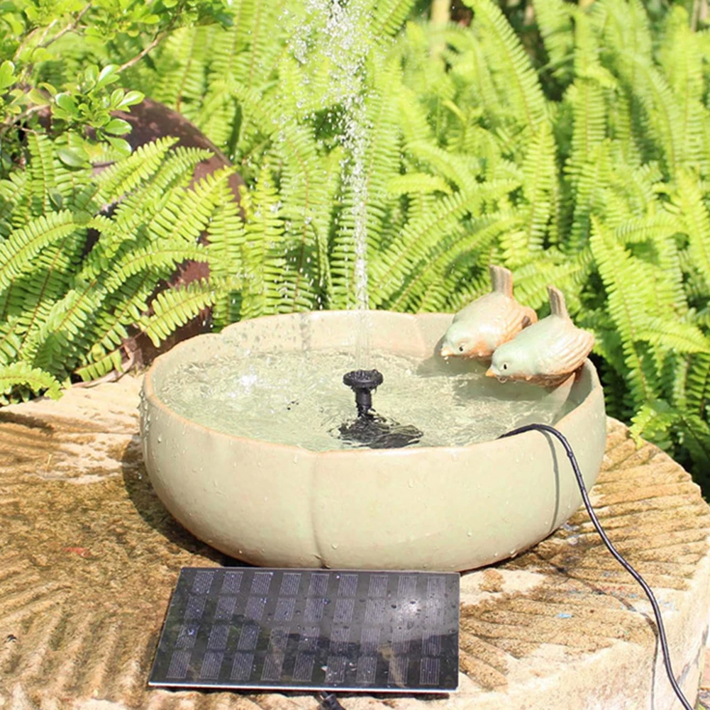 Zasilana energią słoneczną pompa wodna Solar Fountain Pond Pump Kit Solar Water Pump Zestaw do kąpieli dla ptaków Ponds Garden Fish Tank