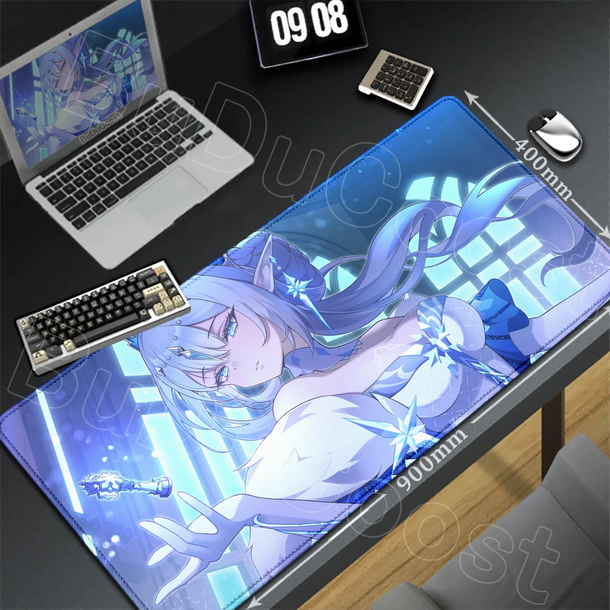 HD-Druck E-Sport Gamer Schreibtischunterlage 900x400mm Anime Schreibtischmatte Genshin Impact 2026 Neue Zaritsa Kaiserin von Snezhnaya Mauspad – Detail 5