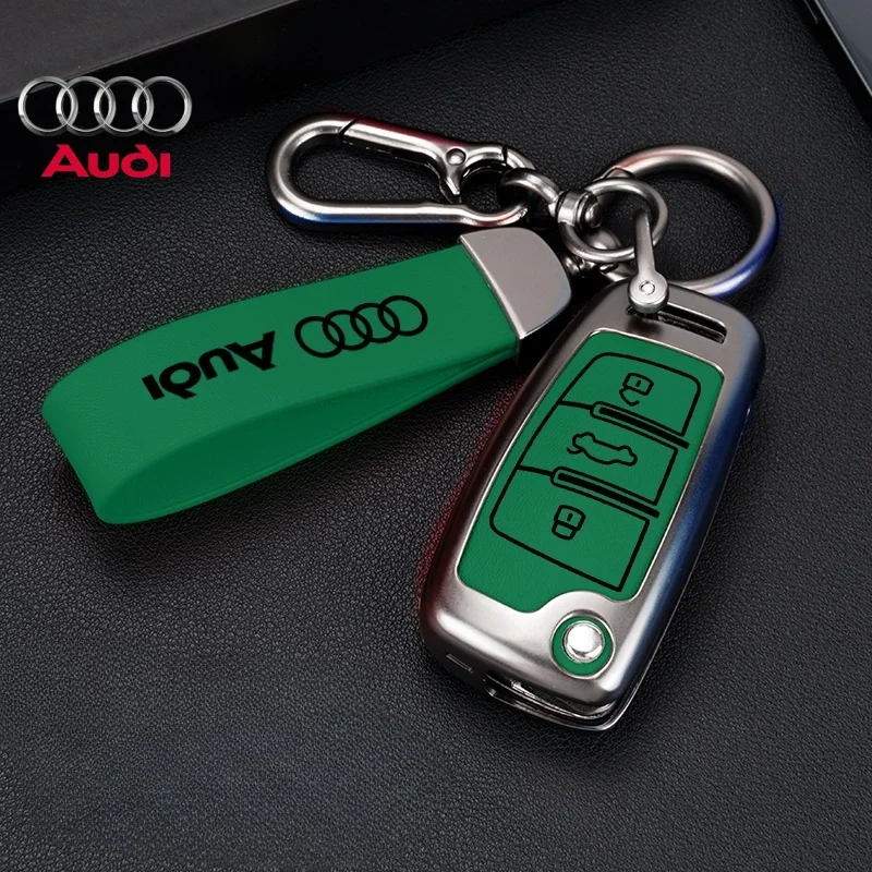 

Car Alloy Metal Key Shell Key Bag Cover Key Rings For Audi A3 A4 A5 A6 A7 A8 Q2 Q3 Q4 Q5 Q7 Q8 S5 S6 S7 S Line Accessories