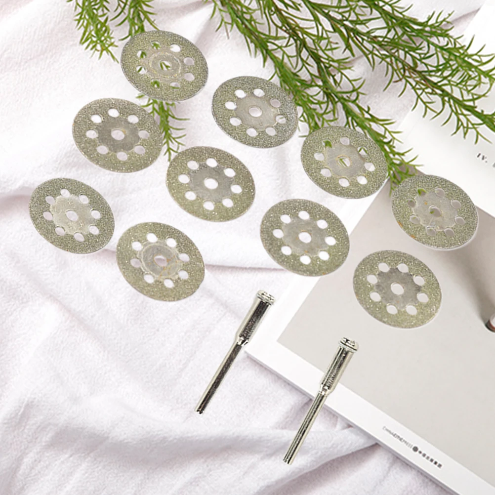 

10pcs 20Mm 8 Holes 2 Bags Silver Diamond Cutting Discs Rotary Tools Gemstone Glass Metal Ceramic Tile Carbide Cut-Off Wheel