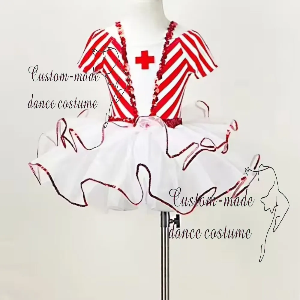 

Новый костюм для выступлений для девочек, платье-пачка для ролевых игр медсестры и доктора, танцевальный костюм