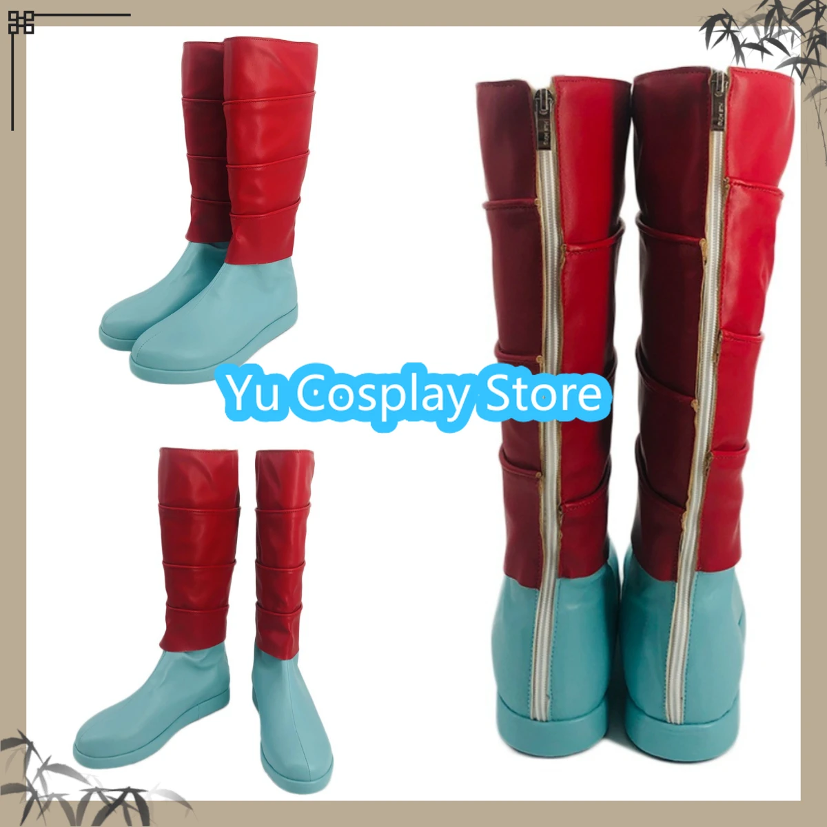 Yu Cosplay Store Beheading Cosplay Shoes Prisoner Warrior Brown Leather Boots Custom Anime Game Halloween Carnival
