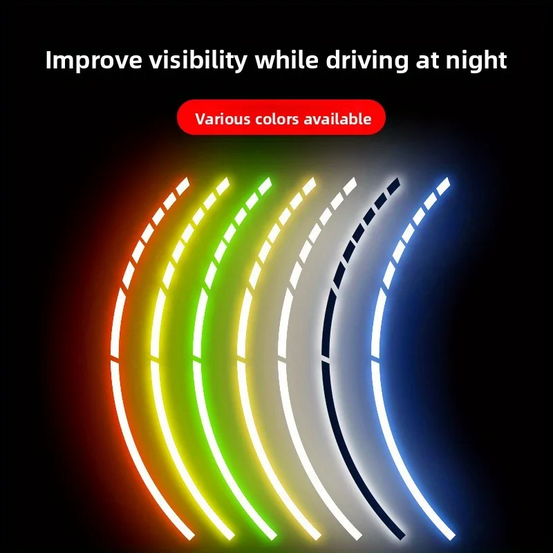 8 قطعة/ورقة شريط محور عجلات السيارة ملصقات عاكسة مقاوم للماء Sunproof ذاتية اللصق شارات الفينيل العالمية #3