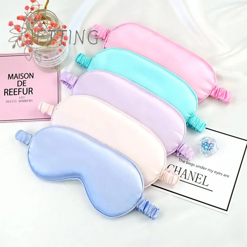 

Лидер продаж, 1 шт., женская маска для сна с имитацией шелка, дорожная повязка на глаз, повязка на глаза, повязка на глаза, маска для сна, ночная тени для век