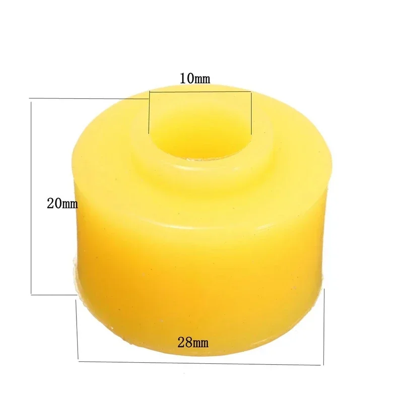 10PCS 10mm x 28mm x 20mm Inner Dia Yellow Rubber Shock Absorber Bushings Part Universal For Auto Car Accessories Sets