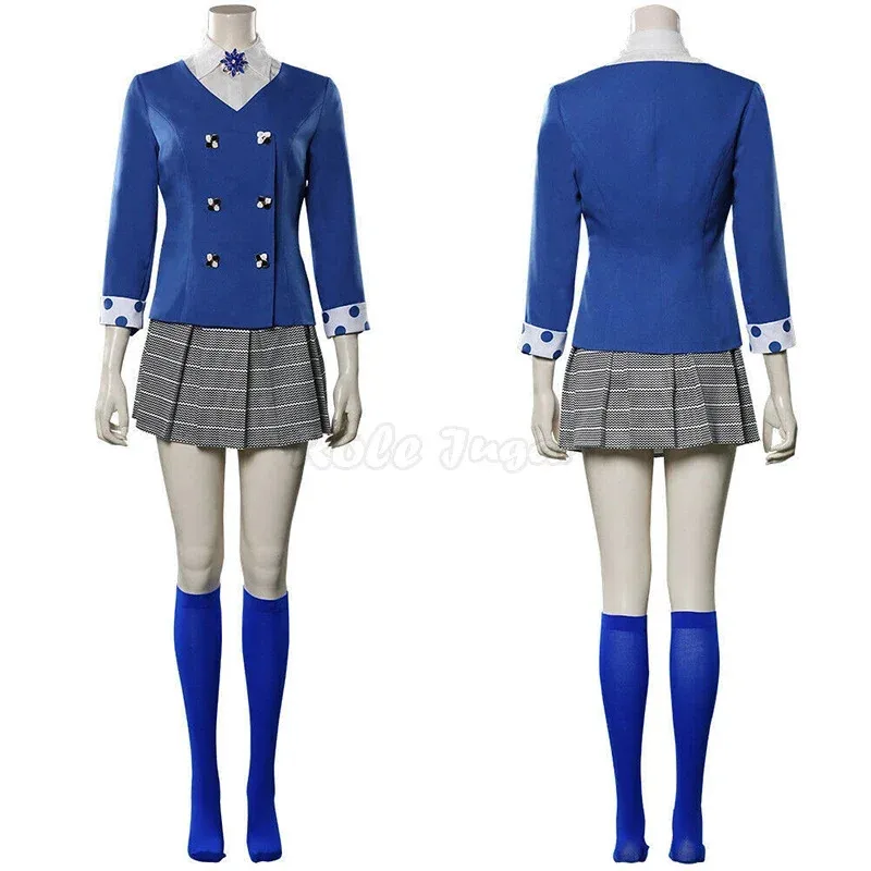 CyS-3XL 헤더스 더 뮤지컬-베로니카 소어 코스프레 의상 레드 블루 교복 스커트 의상 소녀 할로윈 파티 Cl MV29