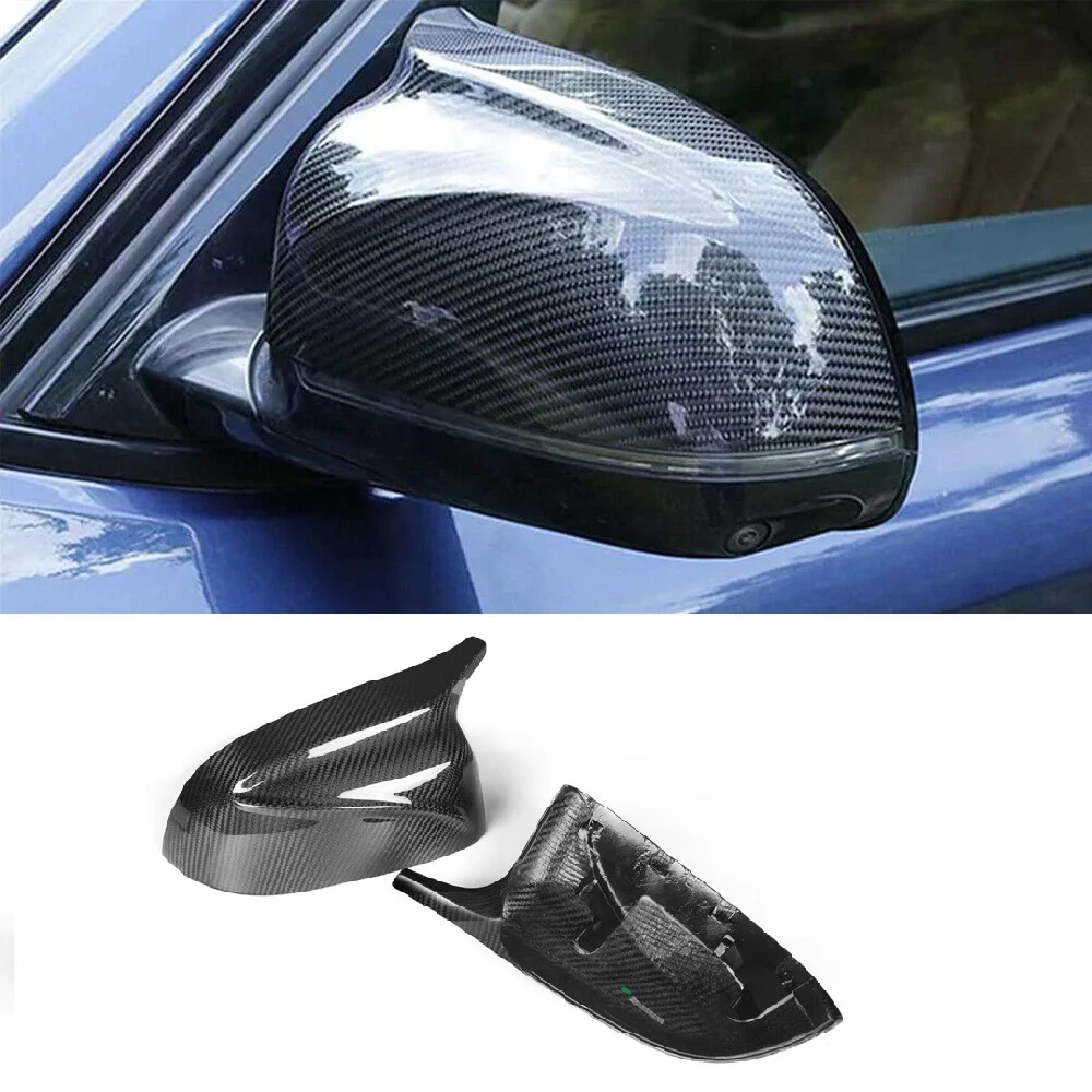 

1Pair Real Dry Carbon Fiber Replacement Style Mirror Cover Caps Fit For BMW X5 G05 X6 G06 X7 G07 2019-2022