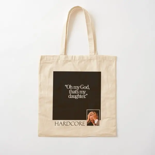 Hardcore Cotton  Canvas Bag Unisex Women Shopper Handbag Casual Foldable Travel Fabric Ladies Designer Grocery Tote Fashion