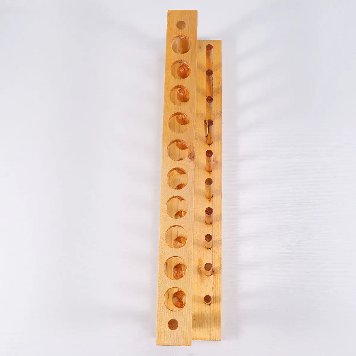 Wooden Test Tube Rack 10 Vents Lightweight Laboratory Supplies Holder Stand For School Home Acid Resistant Corrosion Resistant