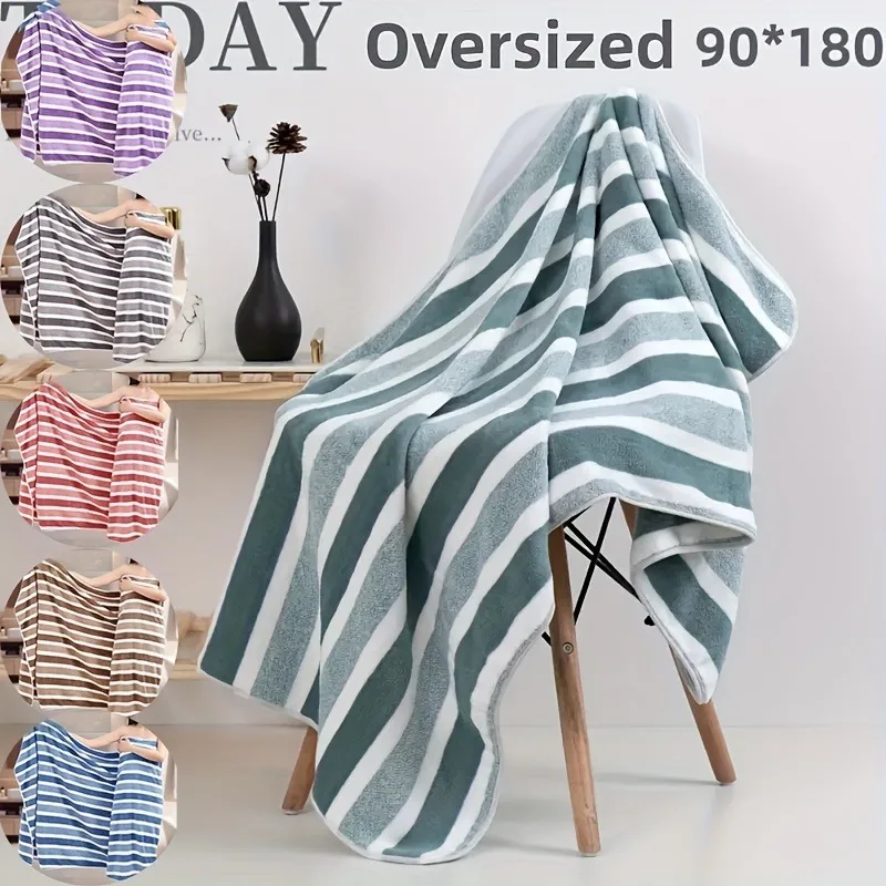 Toalla de baño Extra grande de fibra superfina, gruesa, absorbente, esponjosa, de secado rápido, poliéster, viajes, vacaciones, Fitness, Yoga, varios colores