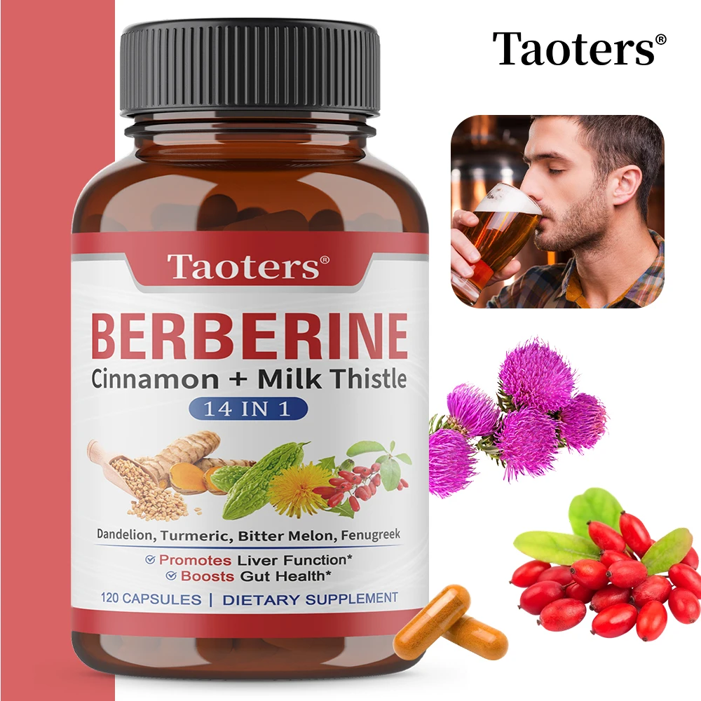 

Liver Cleanse Detox Supplement - with Berberine, Dandelion, Turmeric Extract, Improves Digestive Function and Regulates Immunity