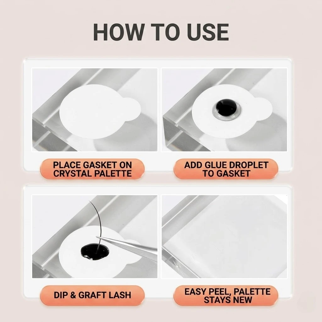 100 stickers/5 sheets Eyelash Glue Sticker Pads Waterproof Lash Grafting Tools Adhesive Gasket for Eyelash Extension Supplies