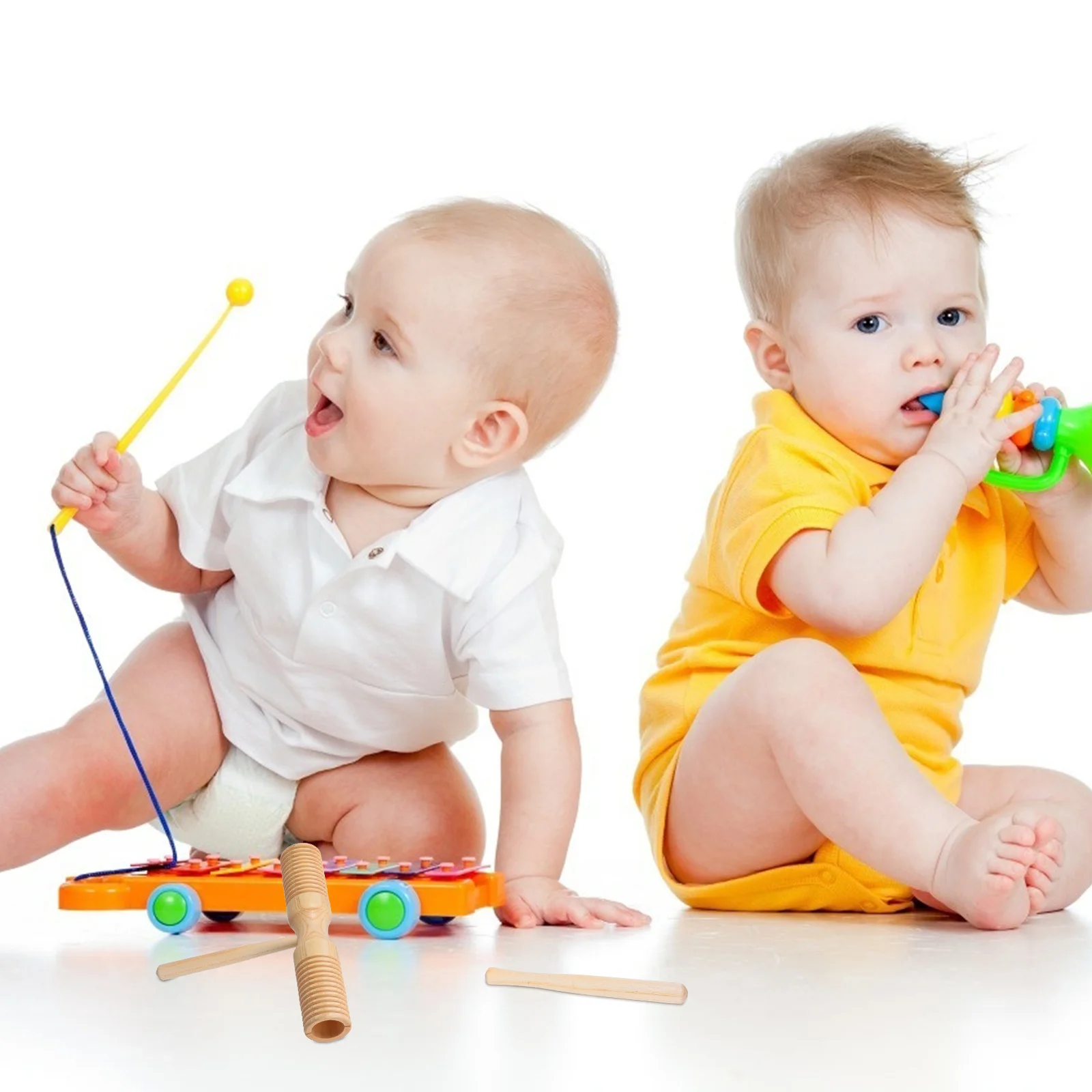 Instrumento musical auxiliares de ensino precoce percussão educacional brinquedo de madeira brinquedos orff crianças bebê