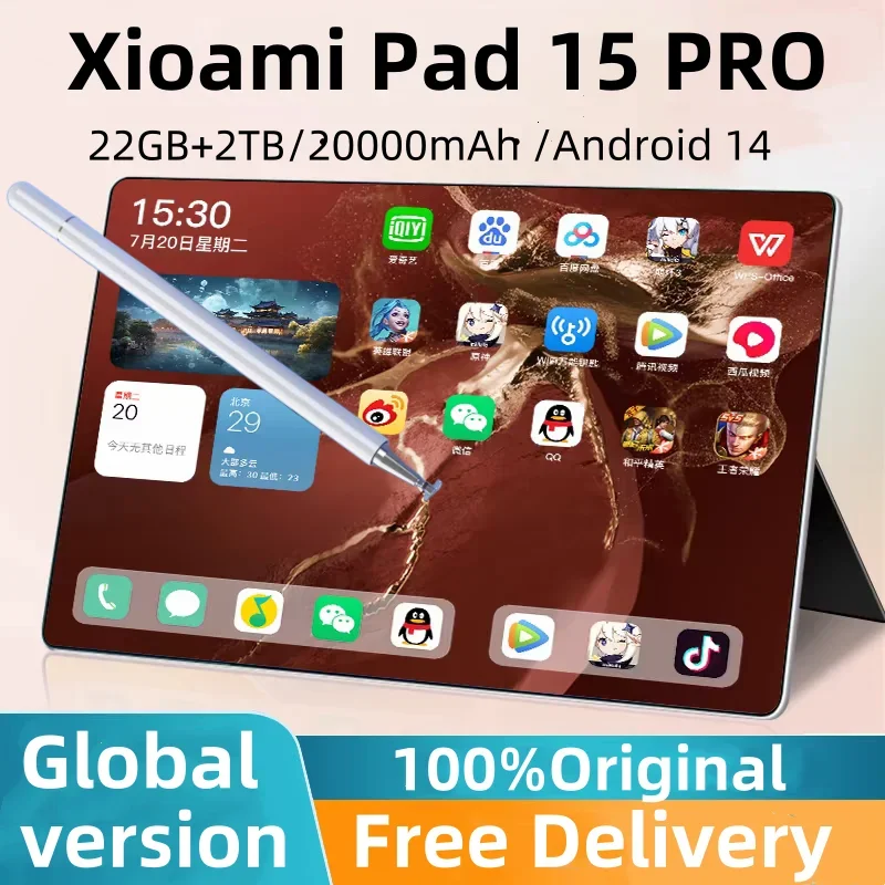 

2025 Global Version Tablets Xiaoml Pad 15 Pro 11 inch 4K HD Original Tablet 5G Wifi Android PC MI Tablets Google Play Tablets PC
