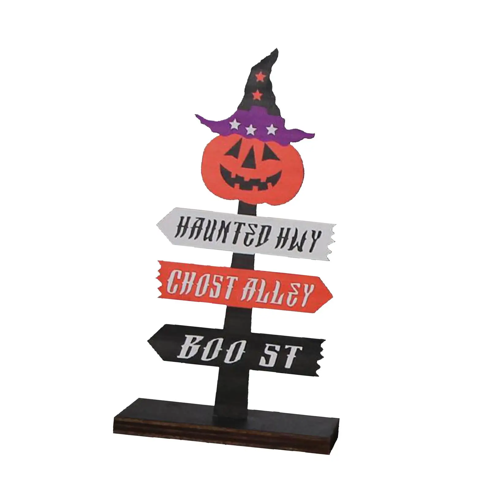 Wooden Halloween Sign for Tabletop Centerpiece Dining Room Decor Kitchen Shelf Fireplace Mantel Party Prop Home Accent