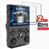 2PCS FOR R36 PRO Handheld Game Console 3.5Inch Tempered Glass ON R36PRO 9H HD Screen Protector Film Cover