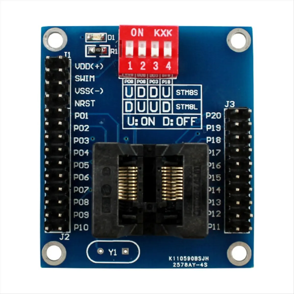 A40I STM8S STM8L TSSOP20 Burning Seat Testing Seat Downloader Offline Programmer Programming Seat