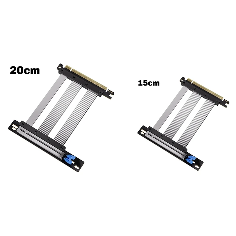 

5.0 PCIE X16 Riser Cable Graphics Card PCI-E X16 5.0 GPU Extension PCI Riser Shielded Extender For ATX/ITX 180 Degree A