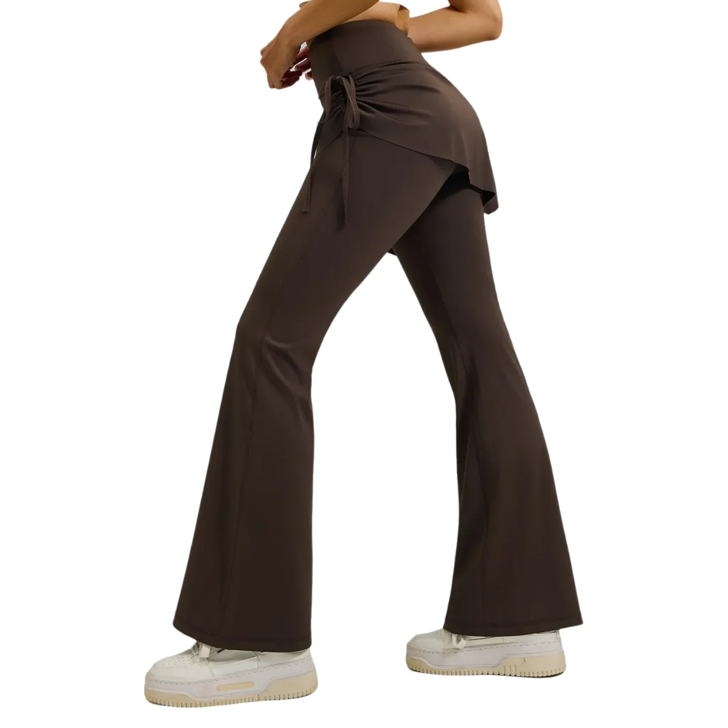New  Women Pilates Workout Skort High Waist Tummy Control Scrunch Lifting Flare Pants Yoga Gym Sports Activewear Leggings