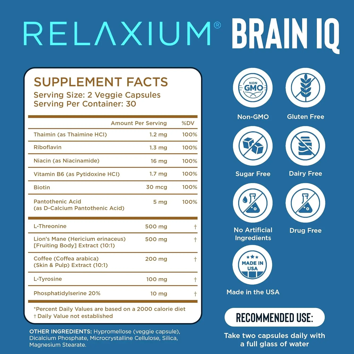 Brain IQ - Brain Supplement, Memory Support Supplement, Brain Function, Focus, Concentration