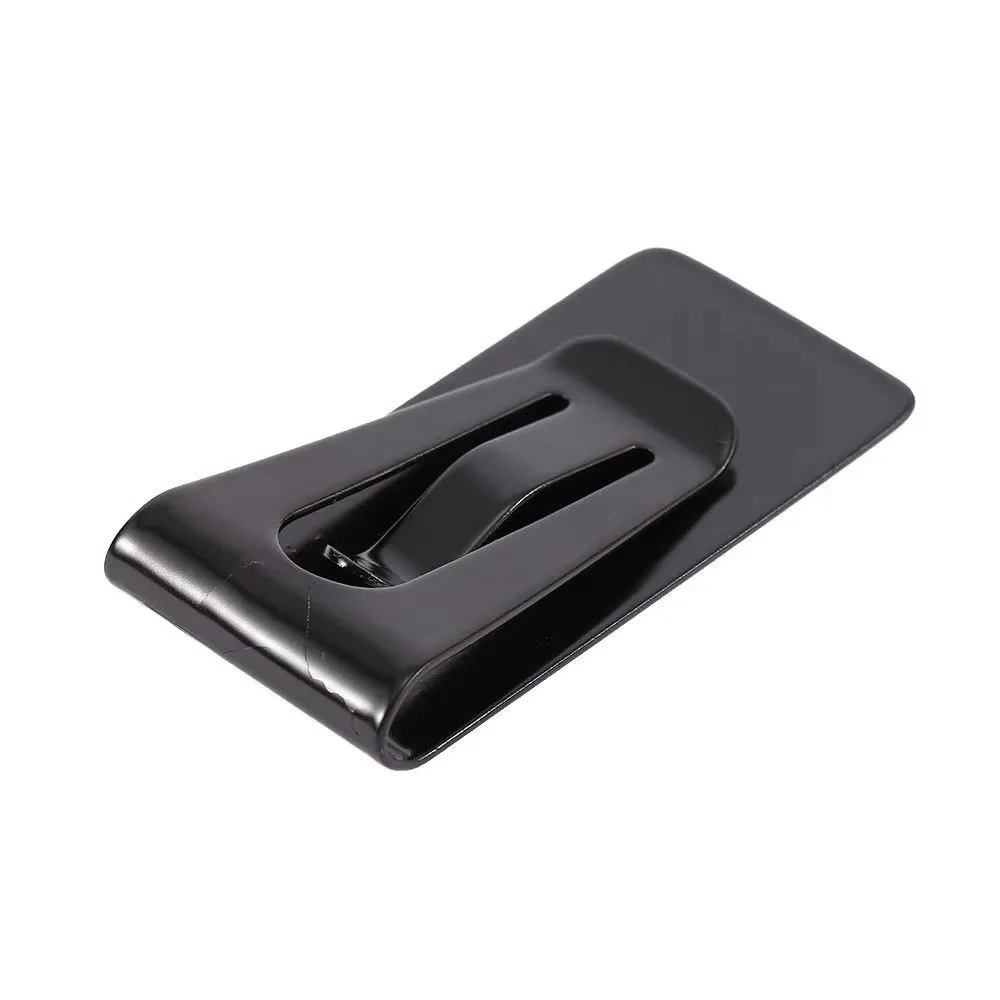 Front Pocket Wallet Money Clip Metal Slim Profile Cash Holder Single Piece Construction Magnet Free Metal Bill Clamp