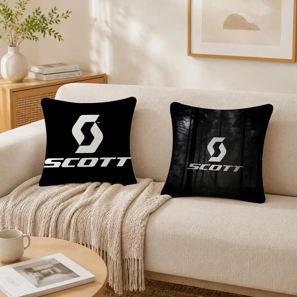 Fashion Cool S-Scott-T Bike Cushion Cover Plush Decorative Pillow Case With Hidden Zipper Cutecore Room Decor For Home