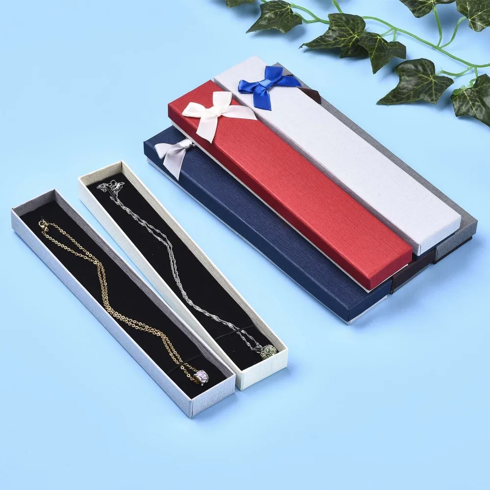 24pcs Rectangle Gifts Box rectangle Cardboard jewellery Boxes for Pen Bracelet Necklace Ring Packaging Cases Display Storage Box