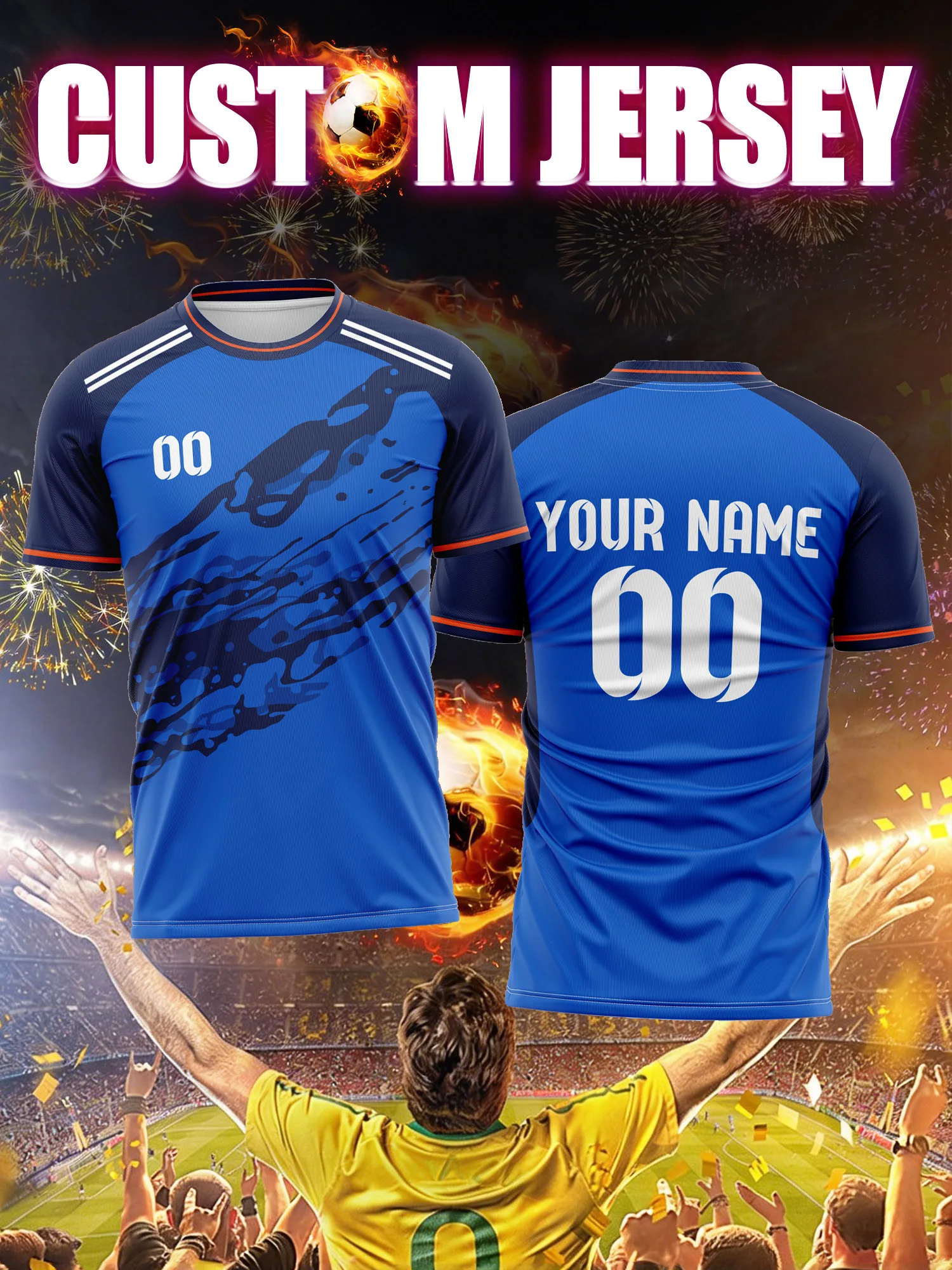 

Новая спортивная футболка с V-образным вырезом 2026 года – с возможностью нанесения имени и номера, быстросохнущая, дышащая, комфортная, для повседневной носки, спортзала, бега