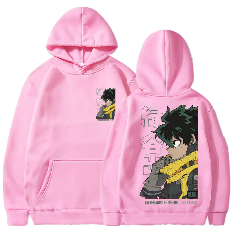 Japanischer Anime My Hero Academia Hoodie Deku Izuku Midoriya Vintage Sweatshirt für Männer und Frauen, lässig, übergroß, Fleece, langärmelig, für Herren – Detail 4