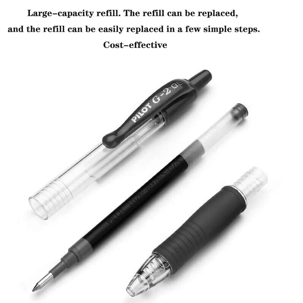 1pc Japan PILOT Gel Pen BL-G2 Quick Dry Ink Writing Smooth School Office Stationery 0.38/0.5/0.7/1.0mm Replaceable Refill