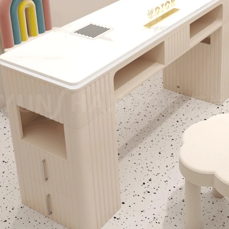 Marble Desktop Manicure Vacuum Cleaner Socket Popular Manicure Table Colorful Freshly Design Salon Furniture Nageltisch XYMJZ