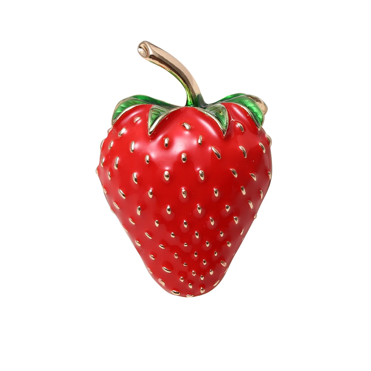 Exquisite strawberry brooch, fruit clasp, personalized, fashionable, compact mini pin, small and cute accessories