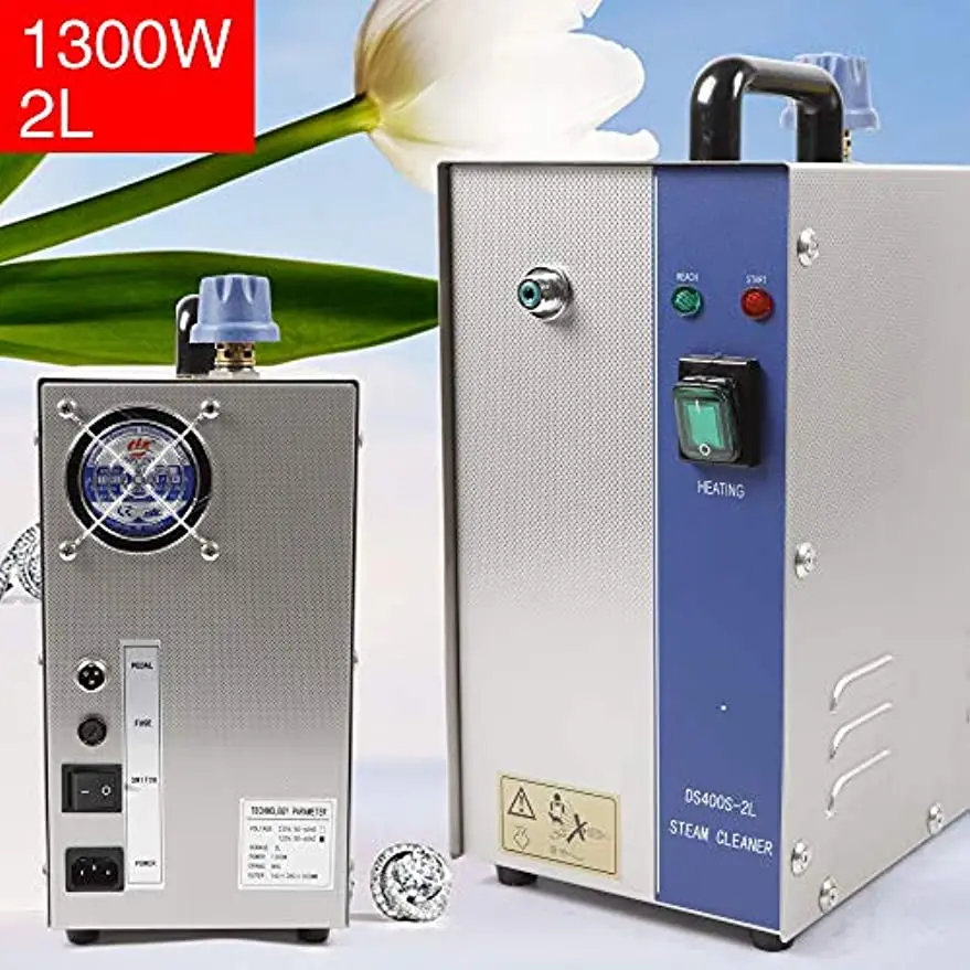 Jewelry Steam Cleaner Electric Cleaning Machine Stainless Steel Washer 2L 1300W