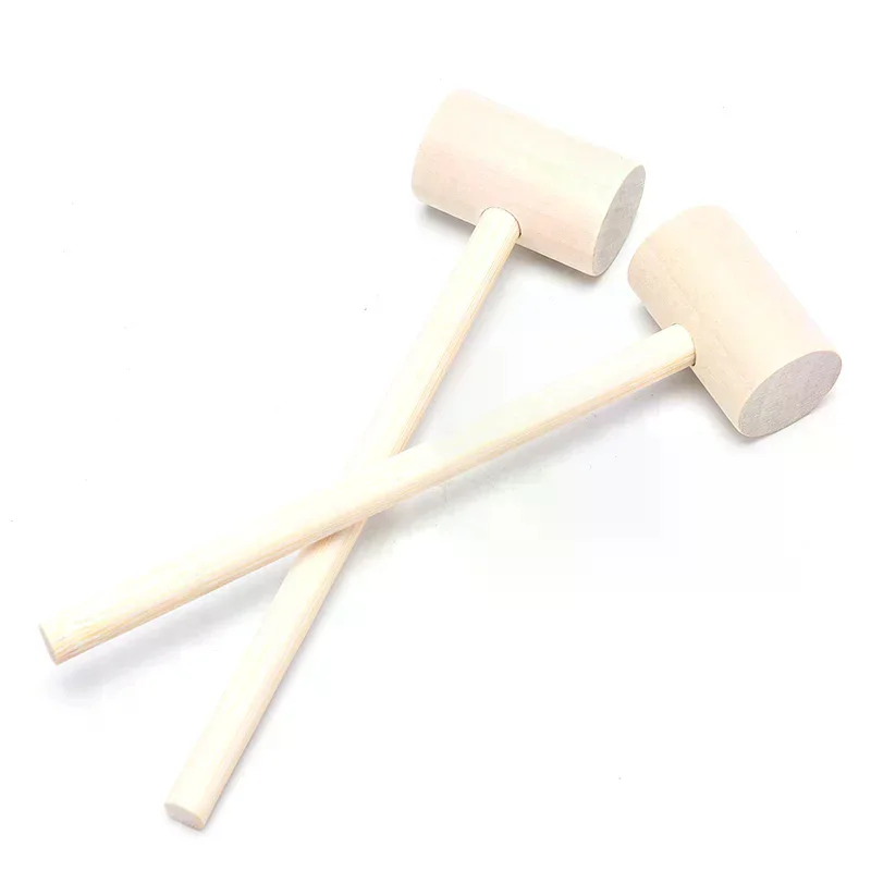 Wooden 5 PCS Mini Hammer Ball Toy Hitting Replacement Wood Mallets Toy