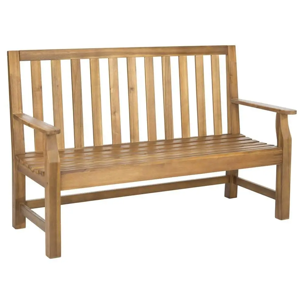 Outdoor Acacia Wood Patio Bench Natural Finish 60x25x39 Assembly Required