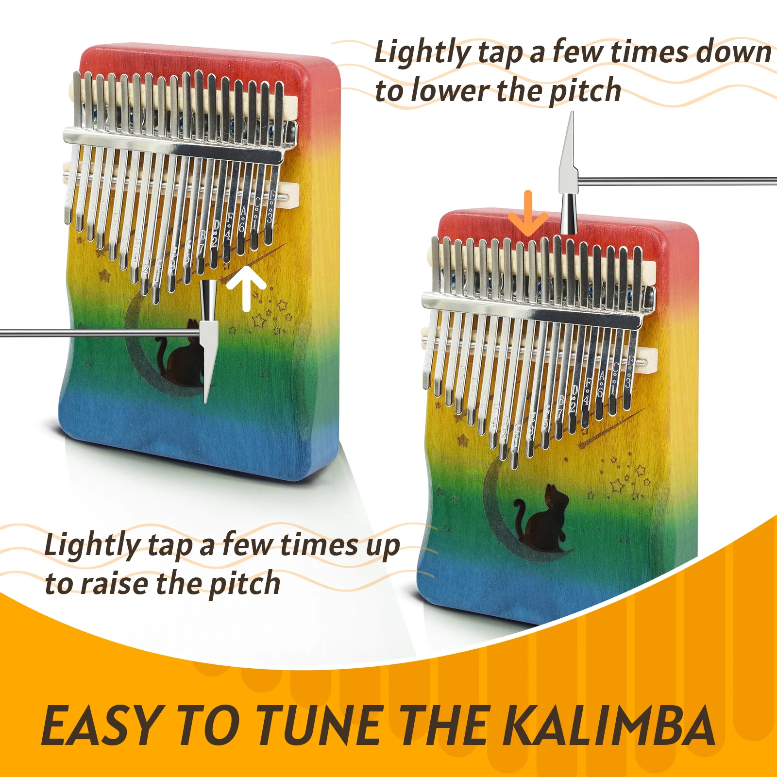 17 مفتاح كاليمبا الإبهام البيانو الخشب الآلات الموسيقية الهدايا إصبع لوحة مفاتيح البيانو للمبتدئين عاشق الموسيقى صندوق تشغيل الموسيقى الإبداعية #5