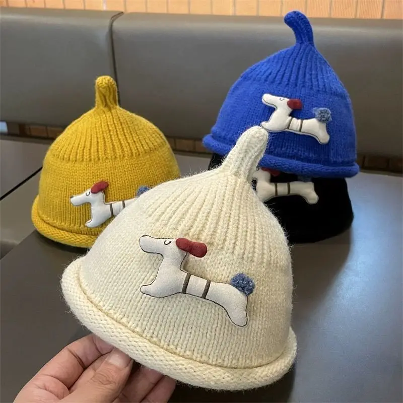 طفل الخريف الشتاء قبعة لطيف رائعتين محبوك الكرتون قبعة دافئة مصاصة البلوفرات للبنين والبنات قبعات صوف الطفل