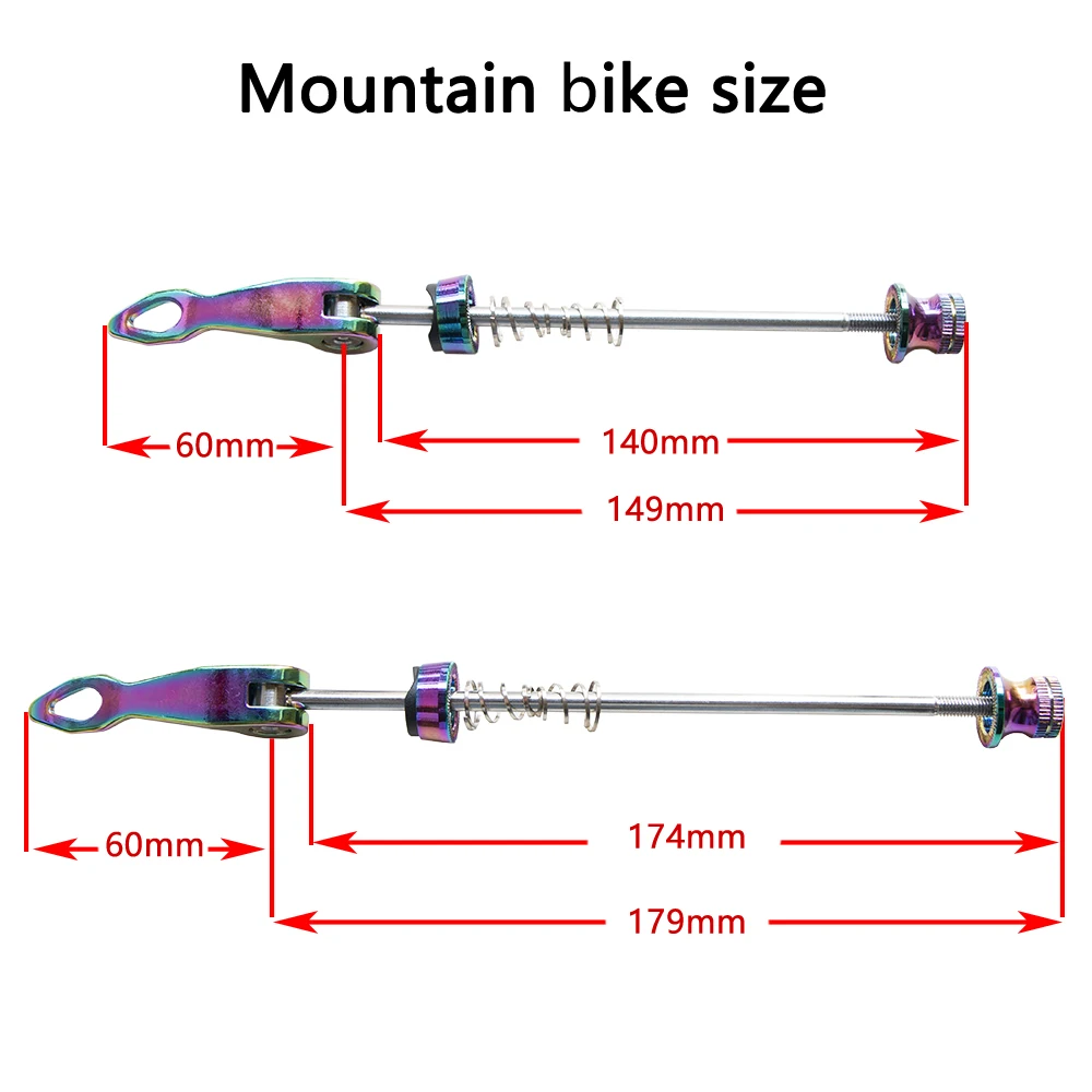 Mountain Bicycle Quick Release QR Skewers Hub Axle Wheels Locking Lever Bike Parts Aluminum Alloy Front 100 Rear 130/135mm