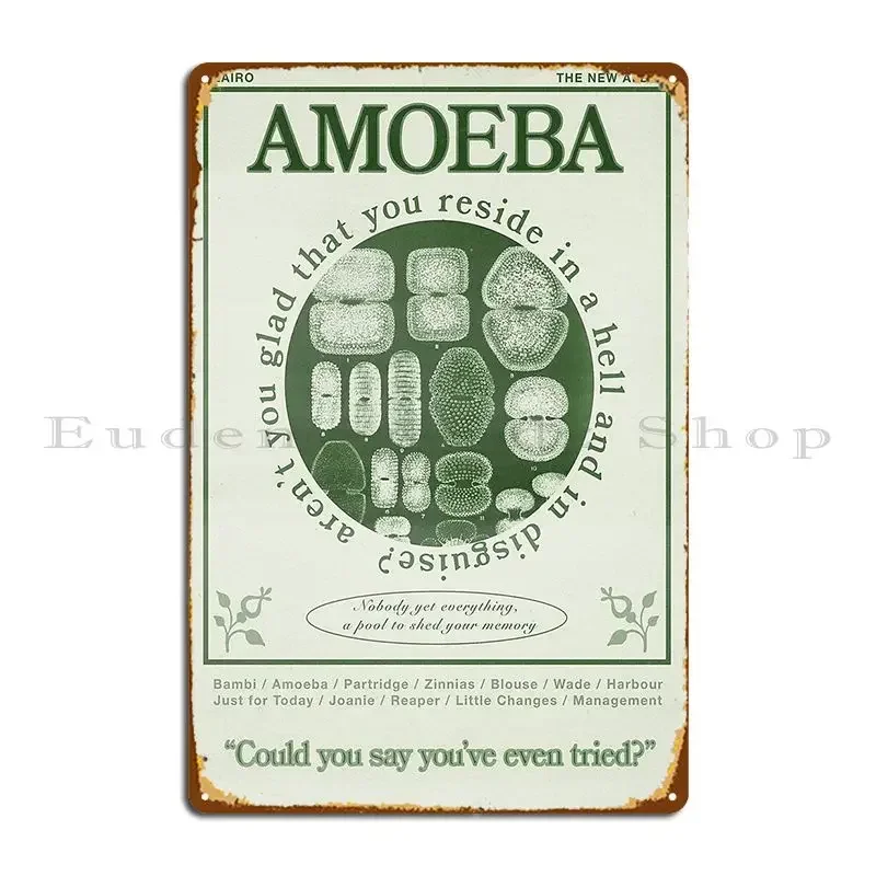 Amoeba Clairo Sling Metal Sign Plaques Kitchen Club Club Customize Vintage Tin Sign Poster