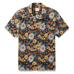 Harajuku Shirts For Men Women 3D Flower Print Short Sleeve Male Shirt Lapel Buttons Mens Clothing Fashion Tops Oversized T