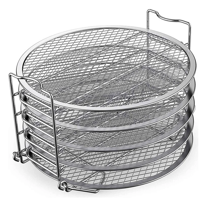 

2X Dehydrator Rack Stainless Steel Stand Accessories Compatible With For Ninja Foodi Pressure Cooker And Air Fryer 6.5
