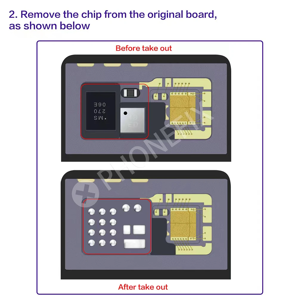 Puce de matrice de points IC i2C FA02, pour iPhone X-12Pro Max, réparation de reconnaissance faciale, puce intégrée universelle, fonctionne avec le programmateur i2C i6S